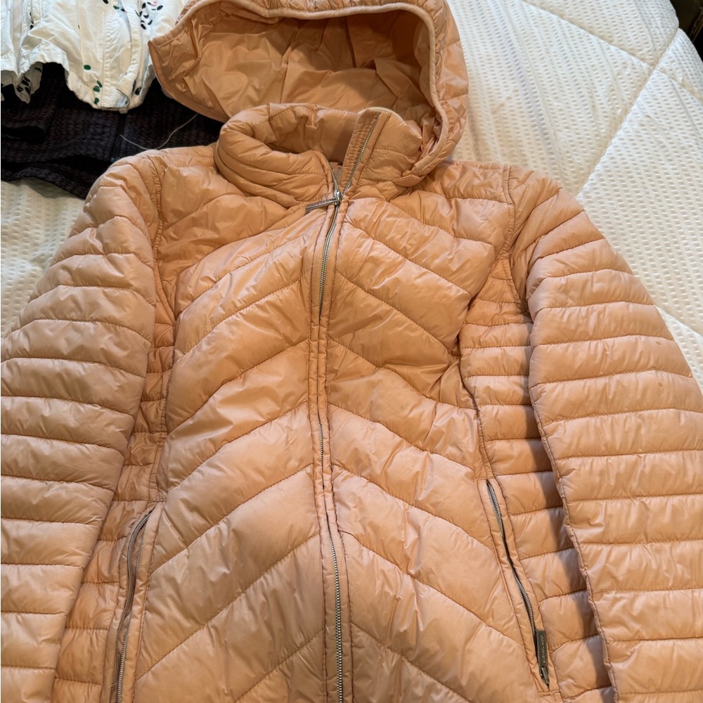 MICHAEL Michael Kors Quilted Puffer Jacket - Tan